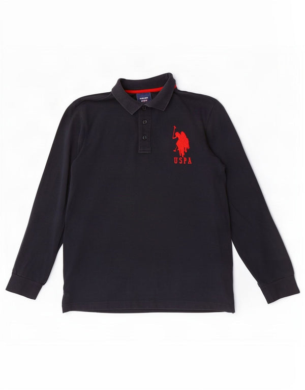 U.S. Polo Assn. Mens Long Sleeve Shirt Large Navy Blue Cotton