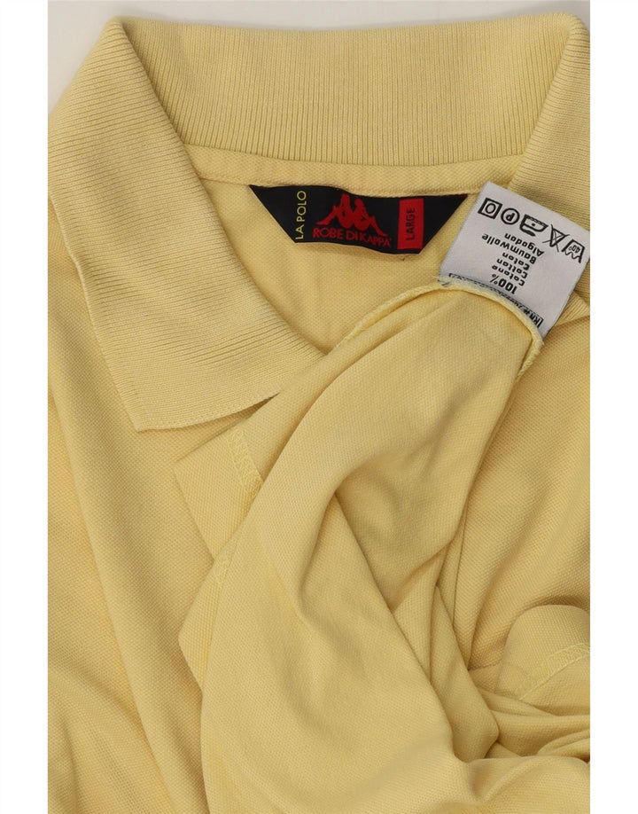 Polo Kappa Uomo Large in Cotone Giallo