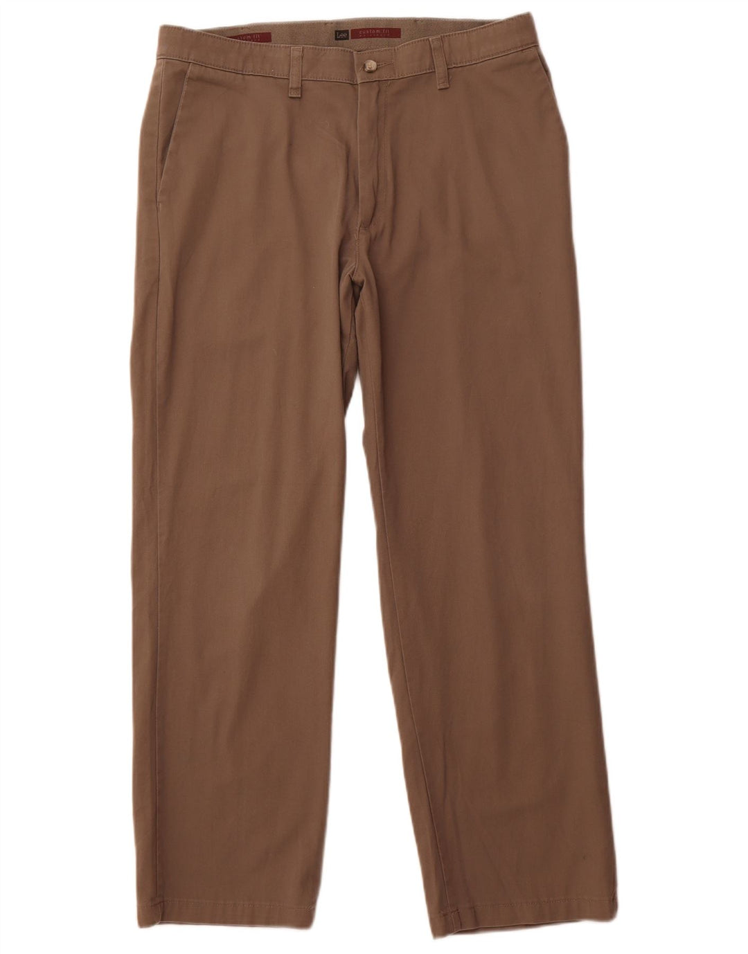 Pantaloni chino dritti su misura da uomo Lee W34 L29 cotone marrone