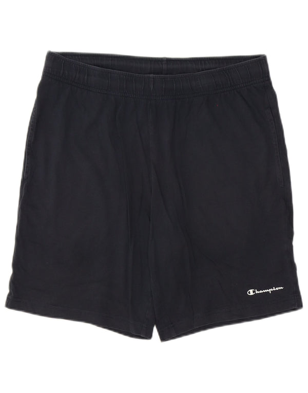 Pantaloncini sportivi da uomo Champion grandi in cotone nero