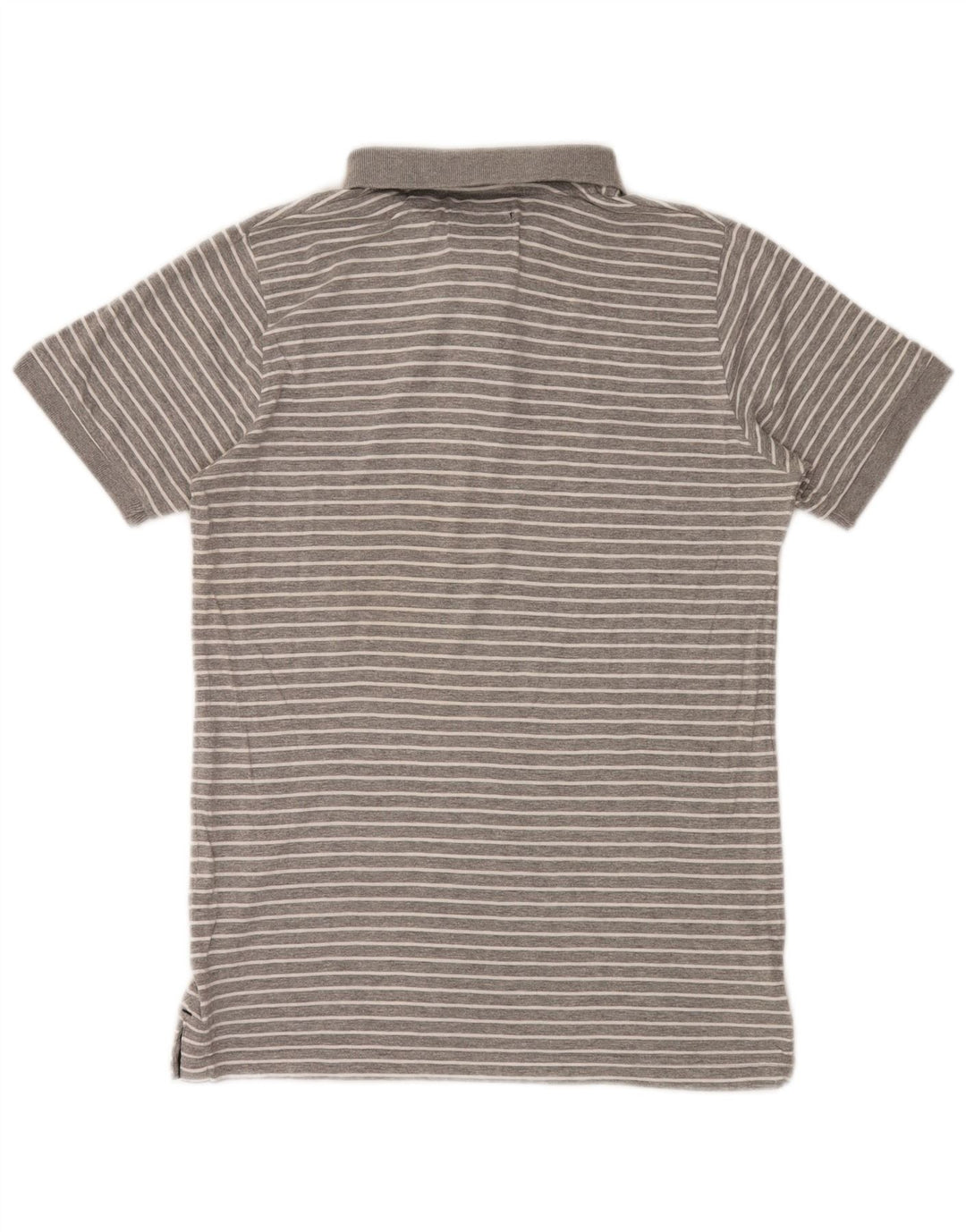Polo da uomo Woolrich piccola in cotone a righe grigie