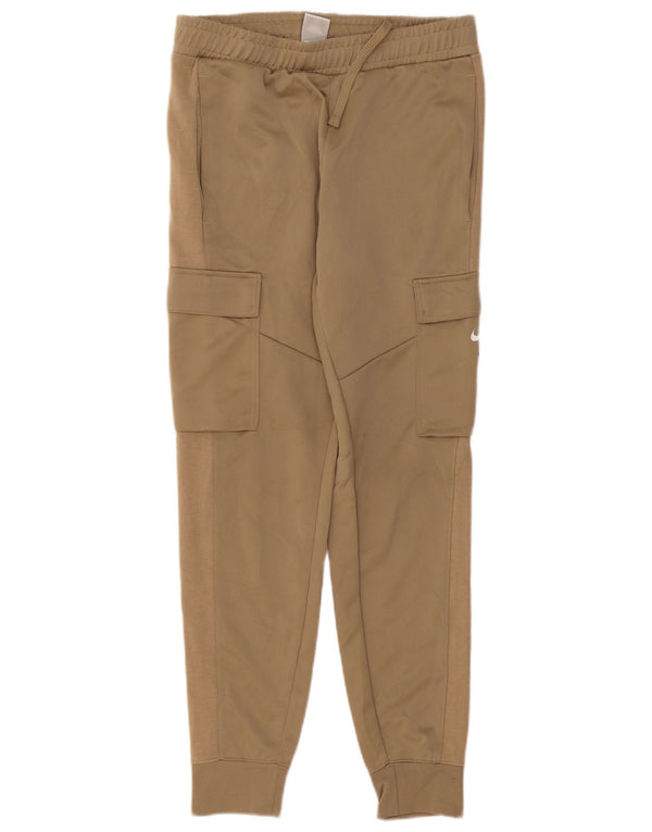 Pantaloni da tuta Nike da uomo Cargo, pantaloni da jogging, piccoli, in poliestere beige