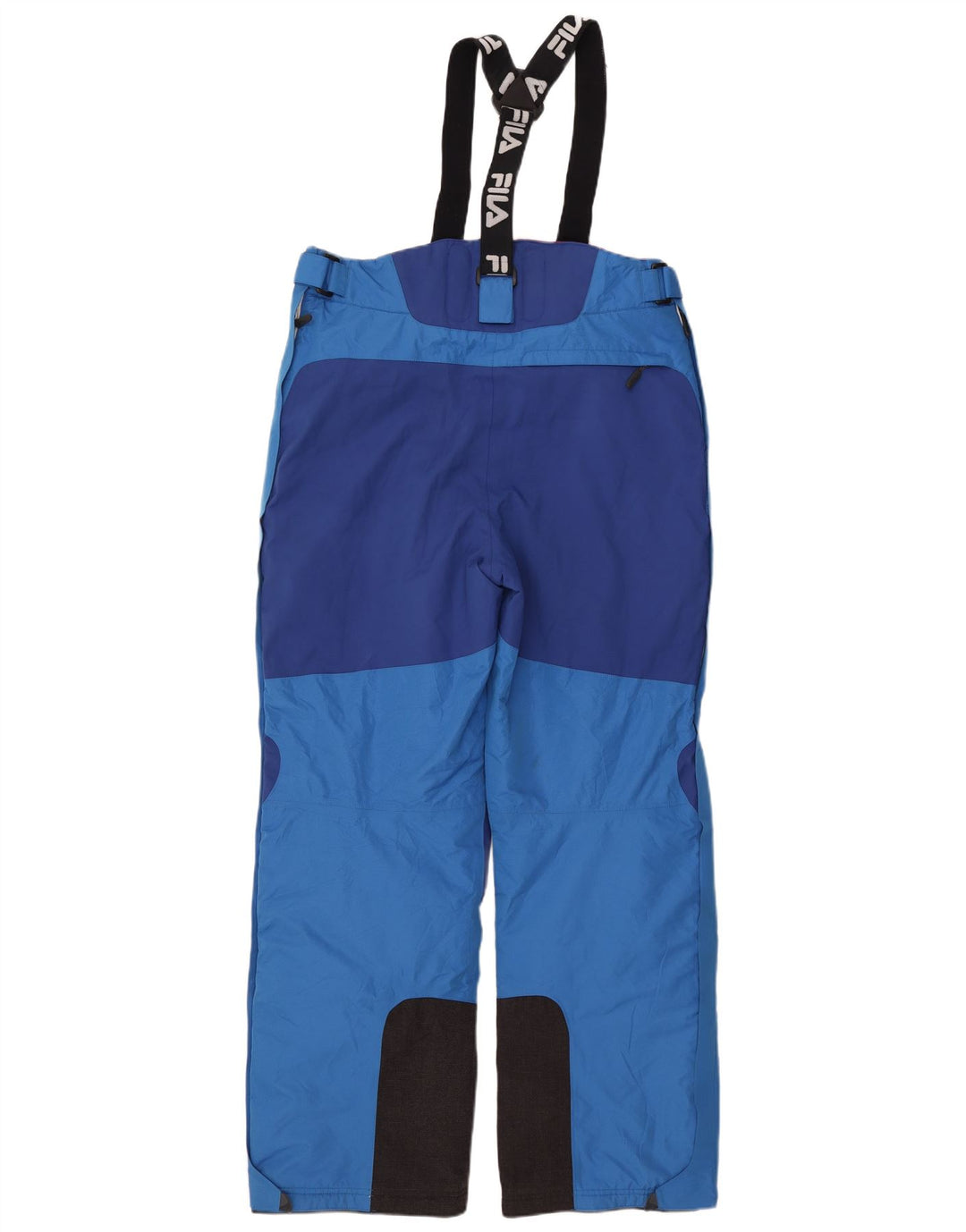 Pantaloni da sci Fila da uomo con grafica salopette grande in poliestere color block blu