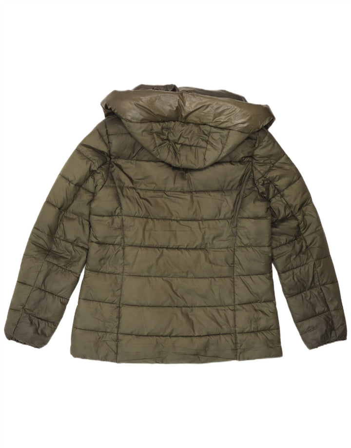 Giacca imbottita con cappuccio da donna Esprit UK 16 grande cachi