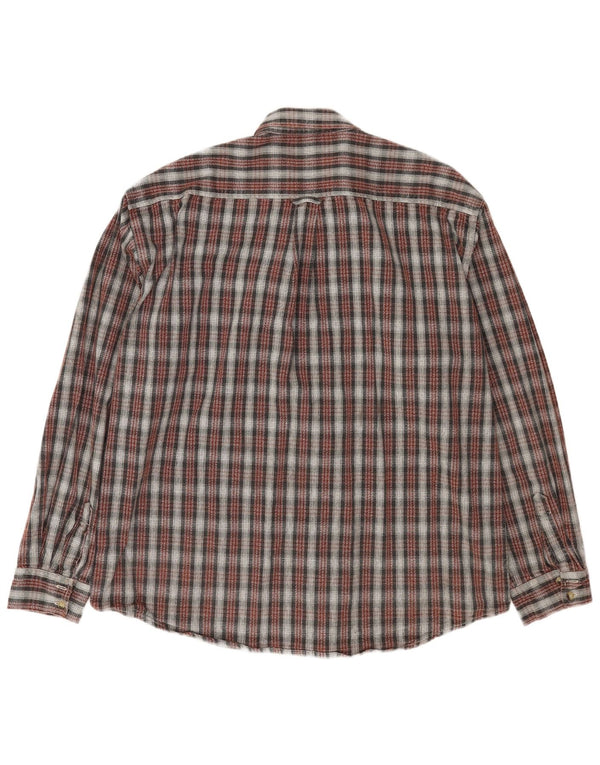 Camicia da uomo in flanella LEE XL in cotone a quadri bordeaux