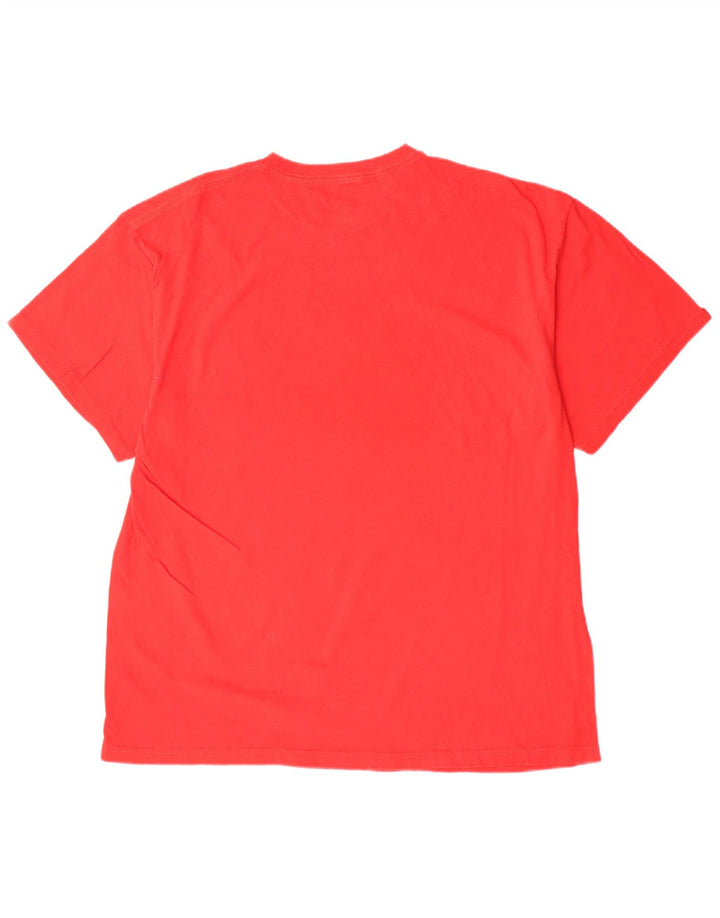T-shirt grafica da uomo QUIKSILVER Top XL in cotone rosso