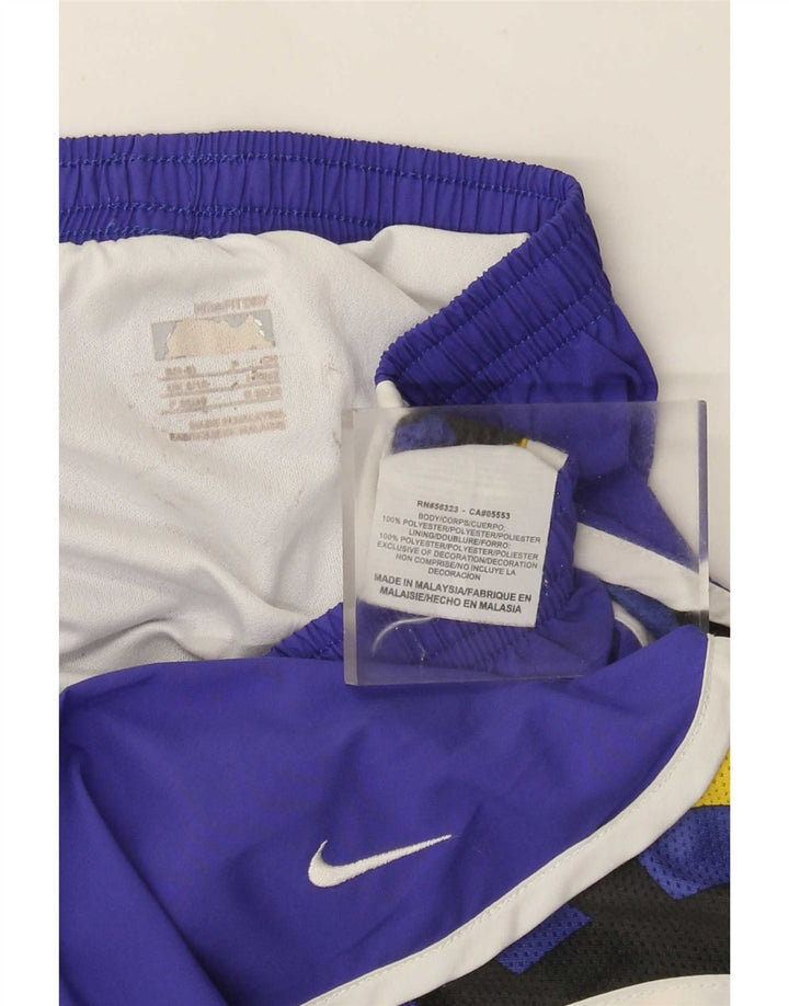 Pantaloncini sportivi Nike da donna UK 8/10 Piccolo poliestere geometrico viola