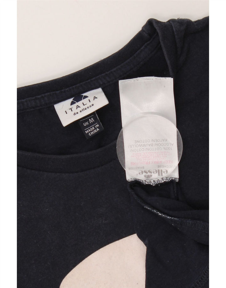 T-shirt grafica da uomo Ellesse Italia Top in cotone blu navy medio
