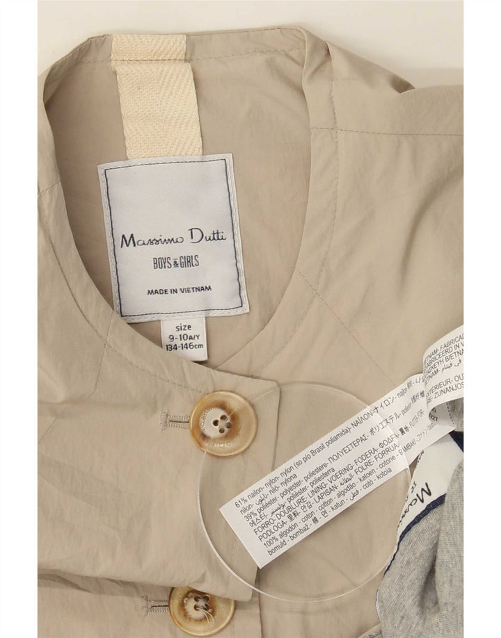 Trench Bambina Massimo Dutti 9-10 Anni Nylon Grigio