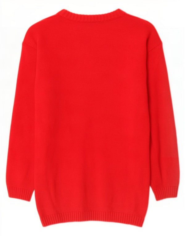 Maglione maglione con scollo a barca per ragazzi Burberry 13-14 anni Rosso