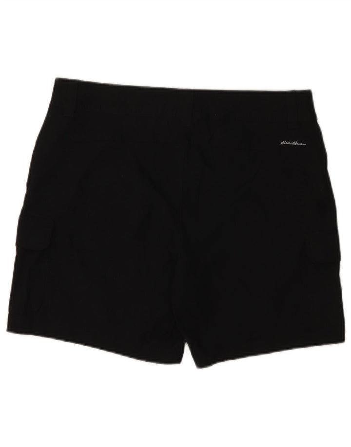 Pantaloncini cargo da donna Eddie Bauer US 12 Large W34 nylon nero