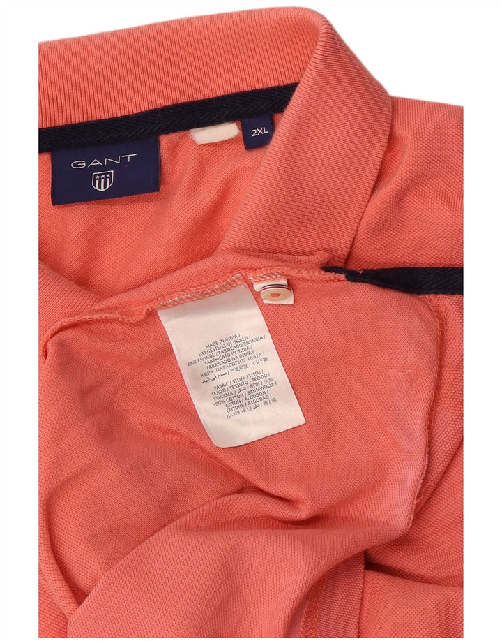 Polo da uomo Gant 2XL in cotone arancione