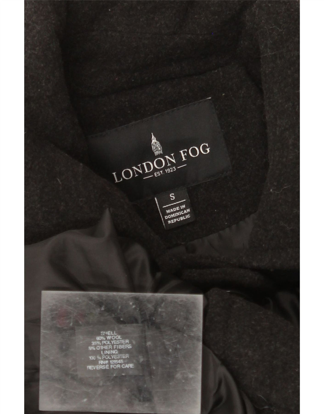 Soprabito da donna LONDON FOG UK 10 piccolo in lana grigia