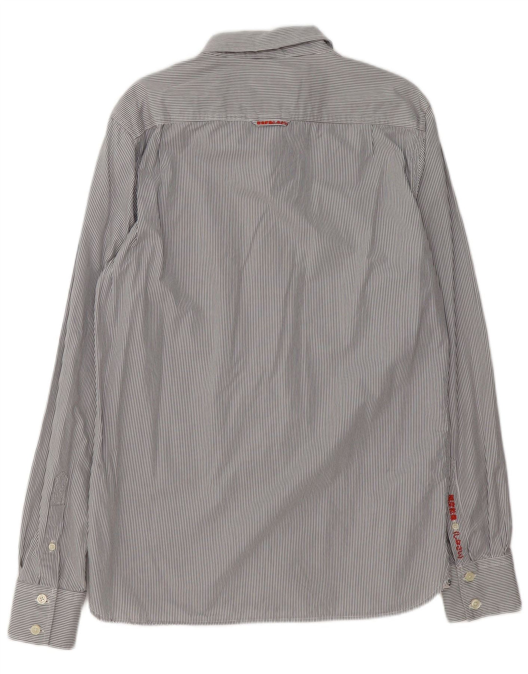 Camicia da uomo Superdry XL in cotone a righe blu