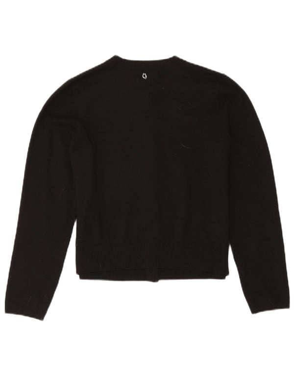 Maglione cardigan corto da donna Guess UK 12 poliestere nero medio