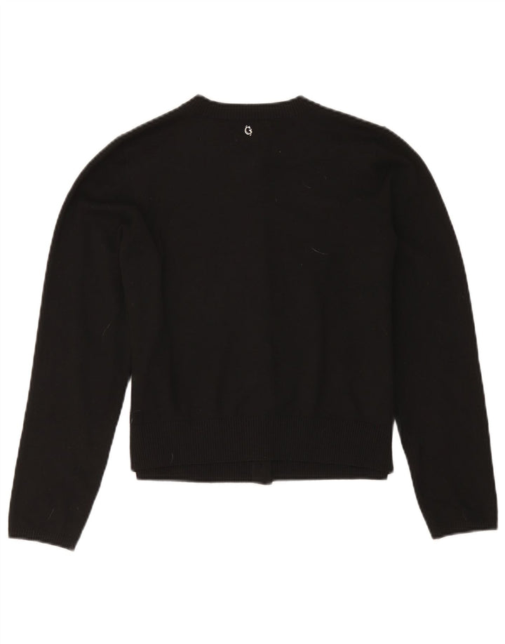 Maglione cardigan corto da donna Guess UK 12 poliestere nero medio
