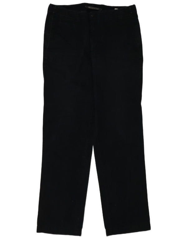 Pantaloni chino dritti da uomo Zara EU 44 Large W34 L34 cotone blu navy