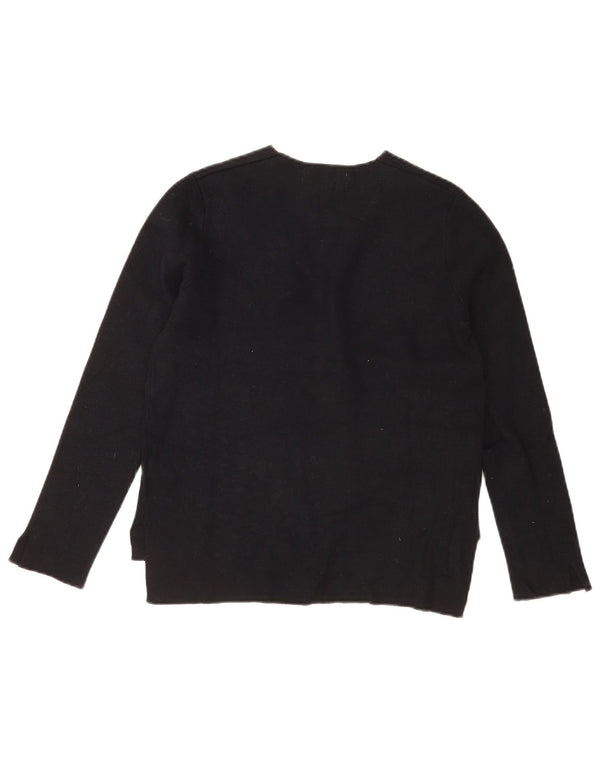 Maglione Zara da donna con scollo a V UK 10 piccolo in viscosa nera