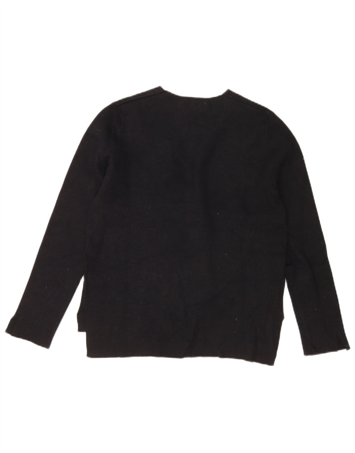 Maglione Zara da donna con scollo a V UK 10 piccolo in viscosa nera