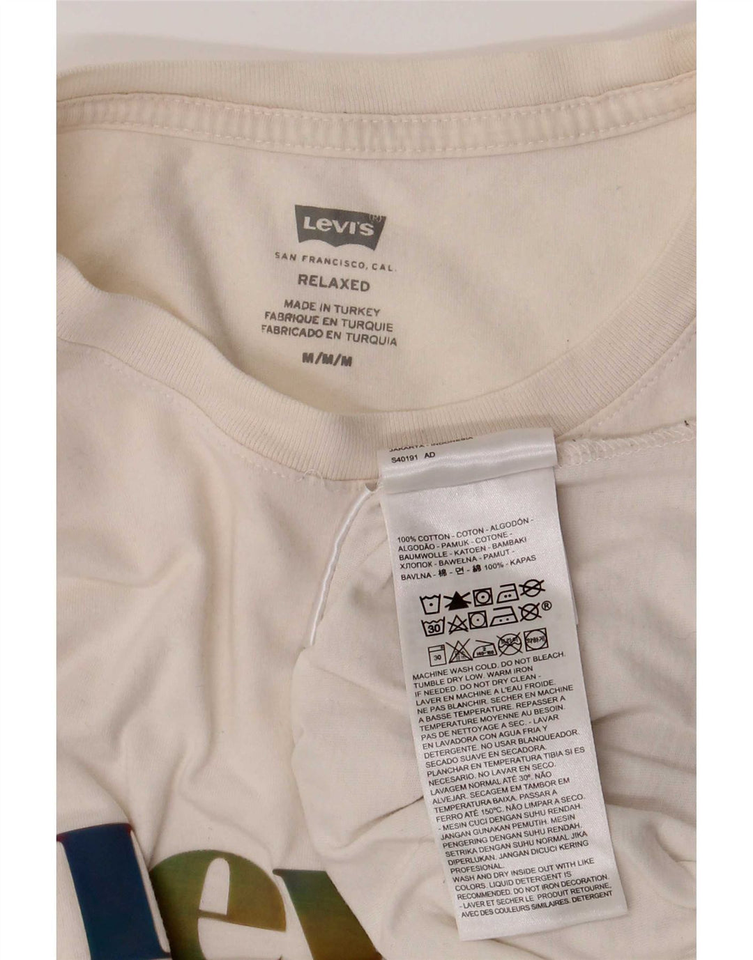 Levi's T-shirt grafica da donna con vestibilità rilassata, cotone bianco medio, UK