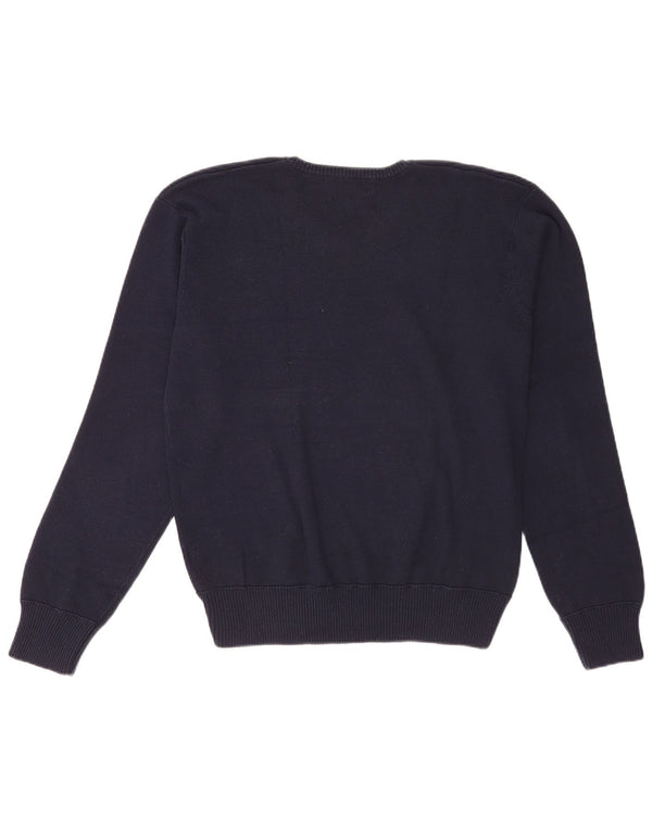 Maglione maglione da uomo con scollo a V Marina Militare 3XL cotone blu navy