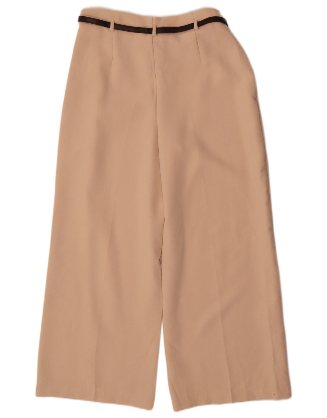 Pantaloni corti da donna Zara a gamba larga piccoli W26 L25 poliestere beige