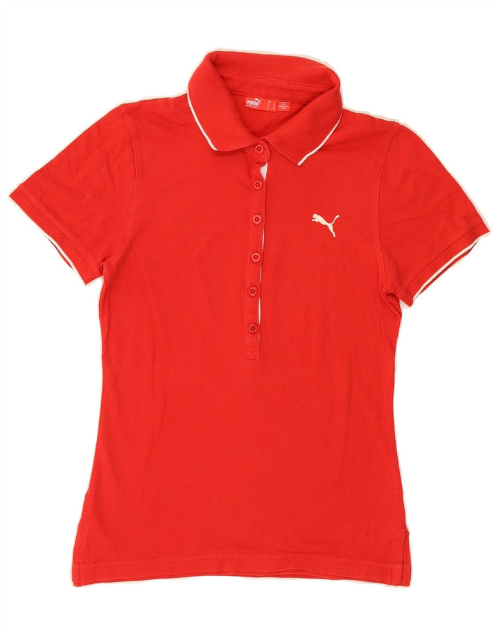 PUMA Womens Polo Shirt UK 10 Small Red Cotton Vintage Puma and Second-Hand Puma from Messina Hembry 