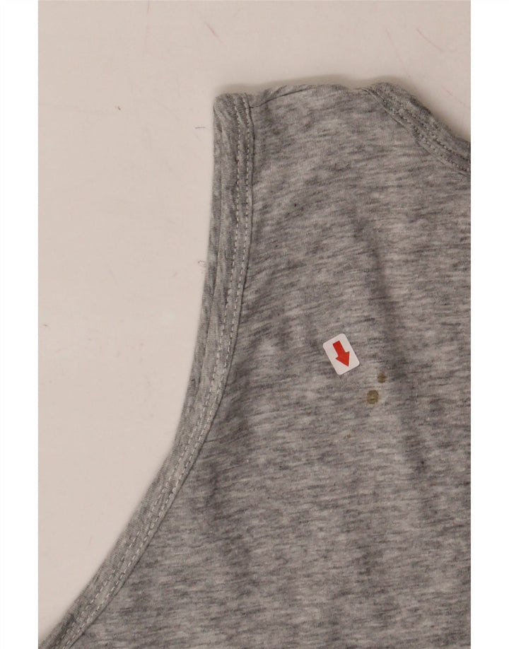 PUMA Womens Graphic Vest Top UK 14 Medium Grey Flecked Vintage Puma and Second-Hand Puma from Messina Hembry 