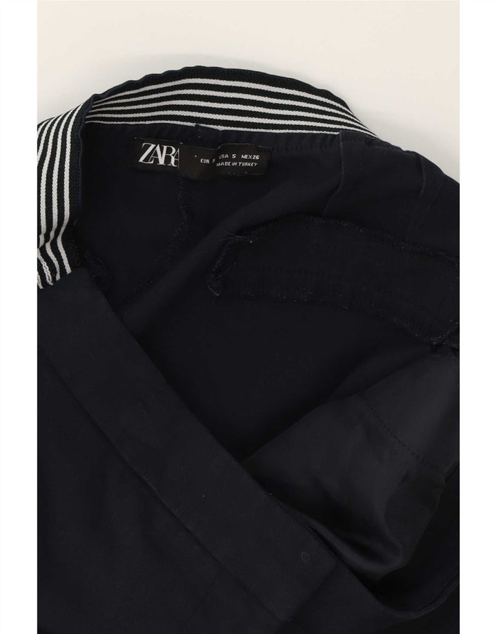 Pantaloni chino slim da donna Zara piccoli W26 L26 blu navy