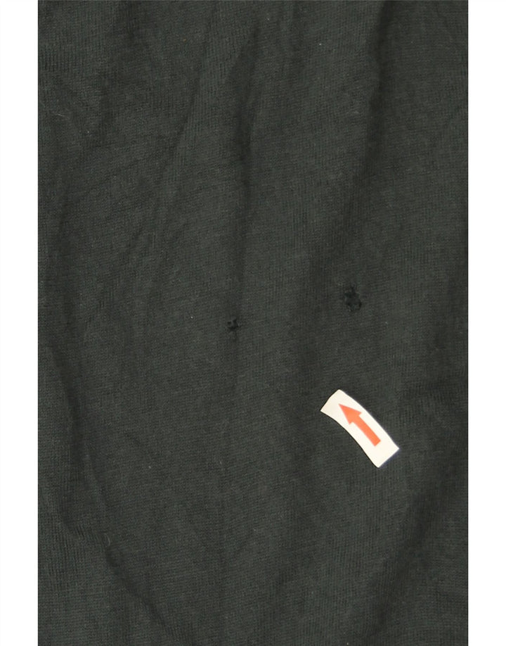 Maglione da uomo Marks & Spencer con zip e collo grande in lana merino verde