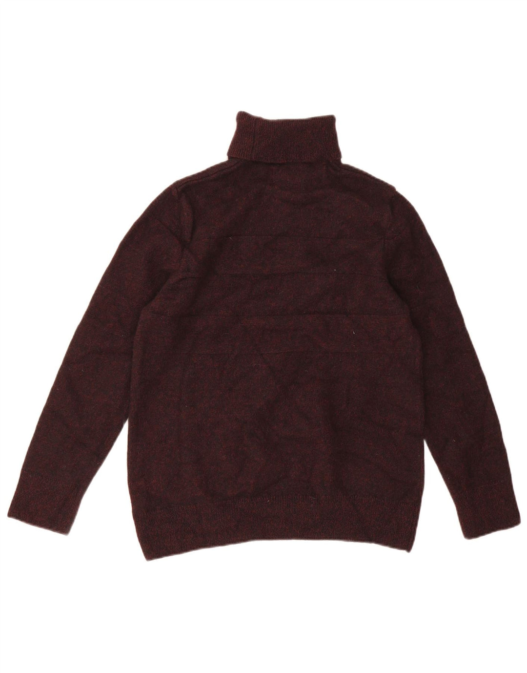 Maglione maglione collo alto da donna Barbour UK 10 piccolo lana marrone