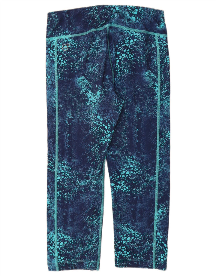 Leggings Capri PUMA da donna con motivo astratto UK 12 Poliestere blu medio