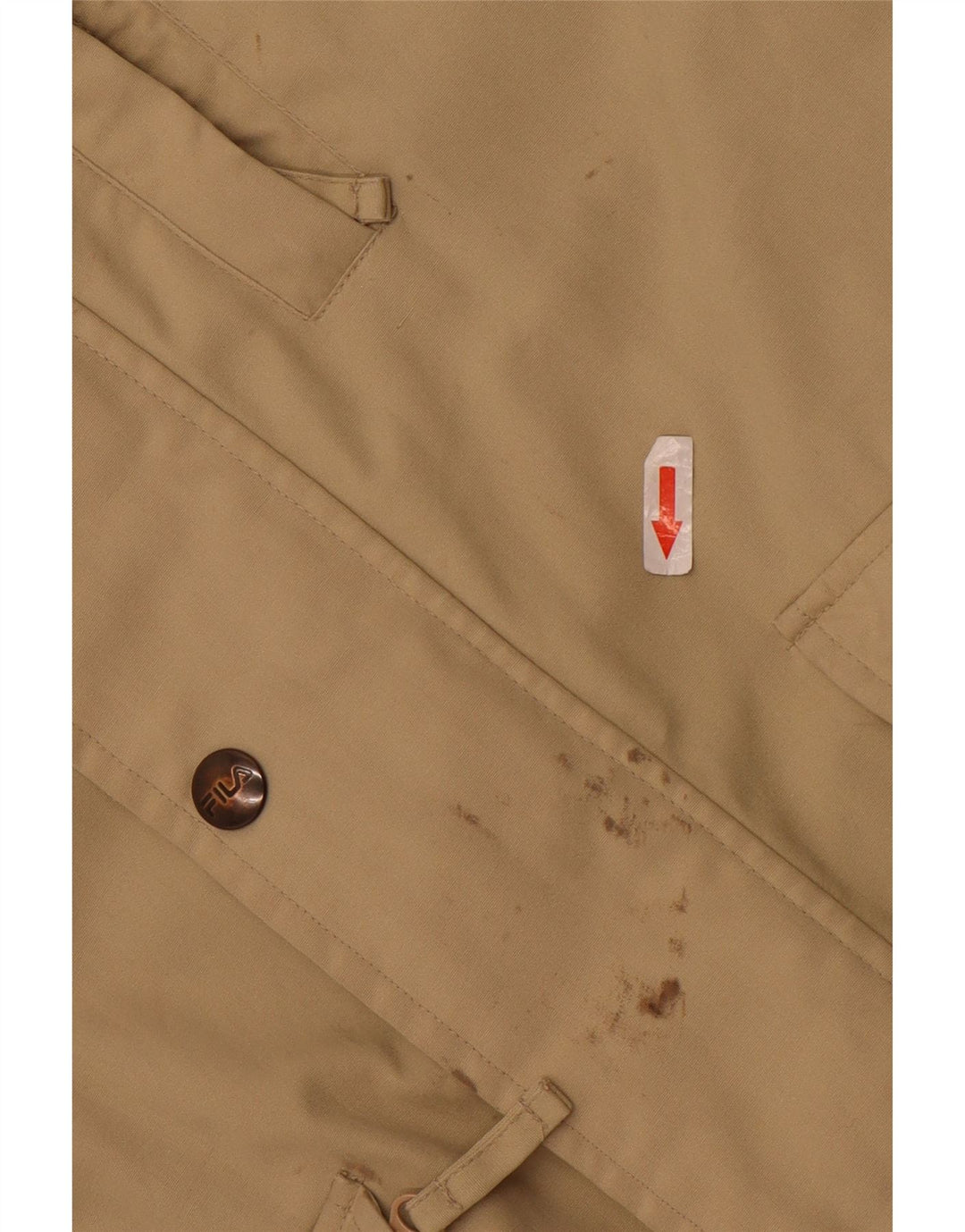 Giacca a vento con cappuccio Fila da uomo IT 52 XL Beige Poliestere