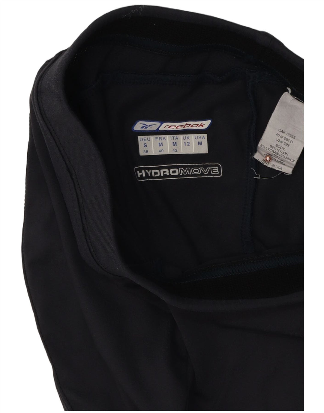 Pantaloni da tuta da donna Reebok UK 12 Medium Navy Blue Nylon