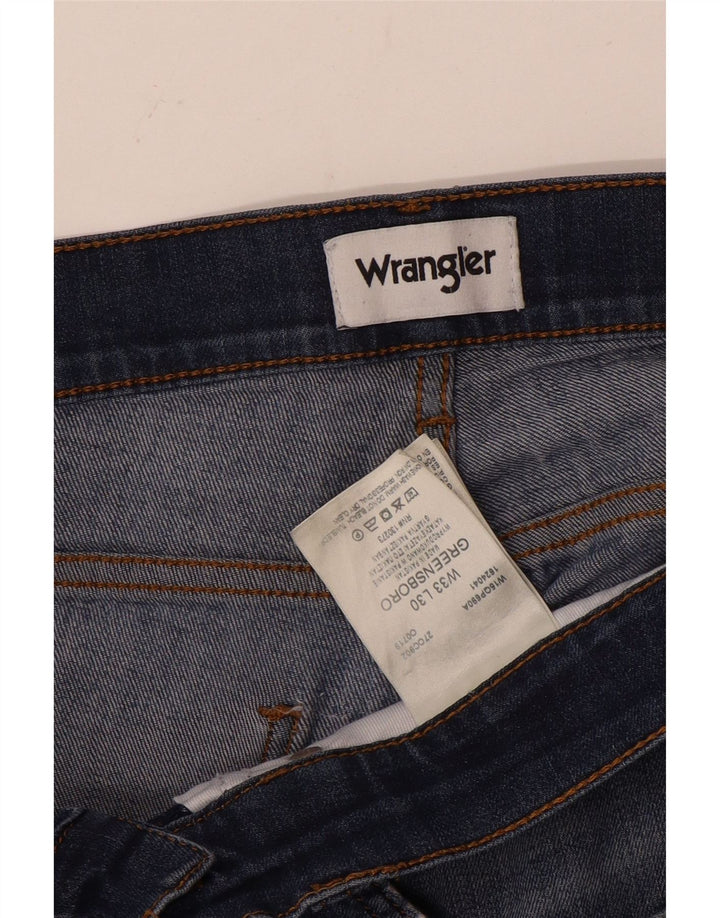 Wrangler Uomo Greensboro Slim Jeans W33 L30 Blu Navy Poliestere