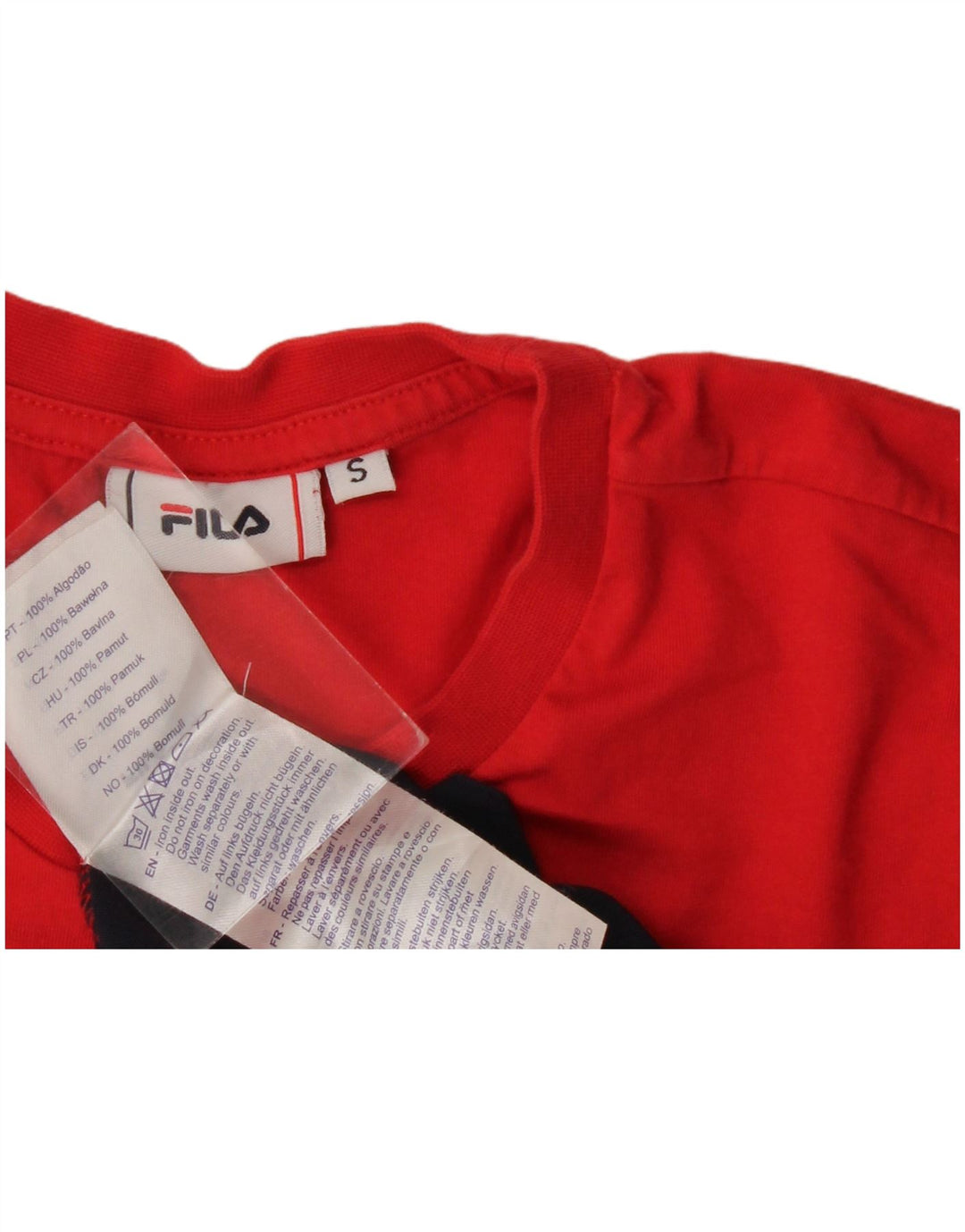 T-shirt grafica da uomo Fila Top Small in cotone color block multicolore
