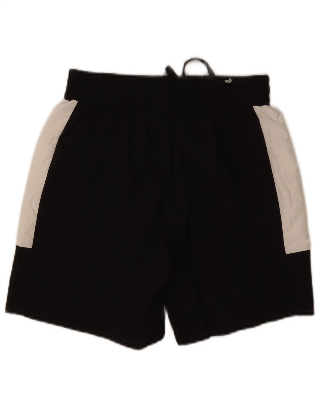Pantaloncini sportivi grafici da uomo Puma Small in poliestere color block nero