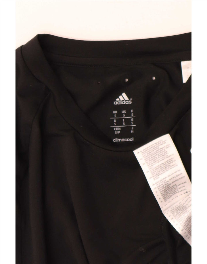 T-shirt Adidas Climacool da uomo piccola piccola in poliestere nero