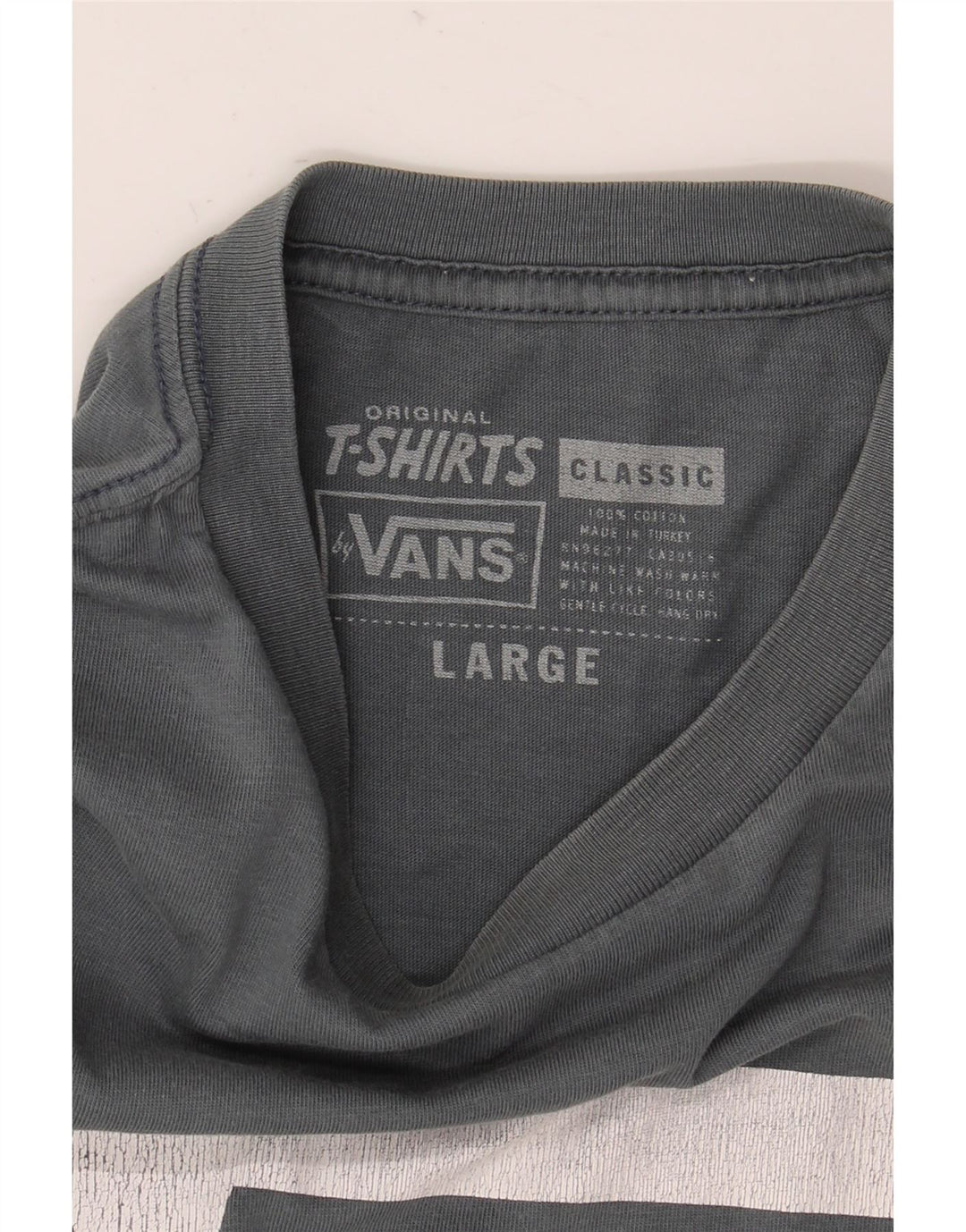 T-shirt grafica classica da uomo Vans grande grigia