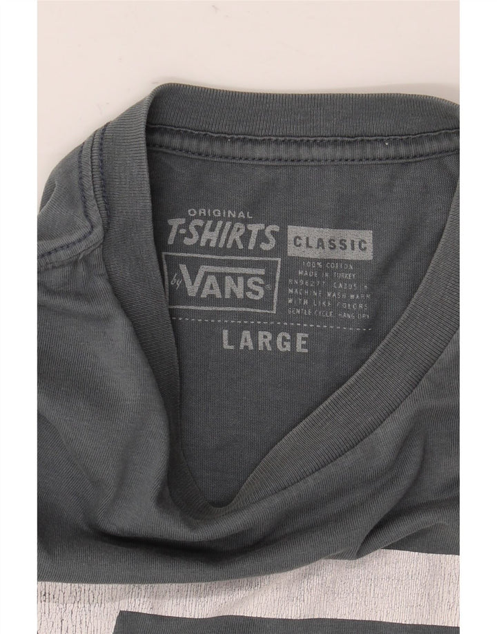 T-shirt grafica classica da uomo Vans grande grigia