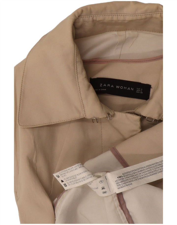 Trench da donna Zara UK 12 Cotone beige medio