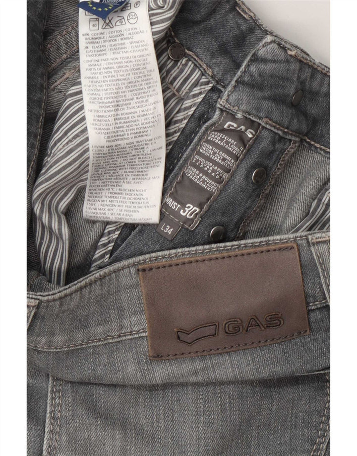 Jeans slim da donna Gas W30 L34 cotone grigio