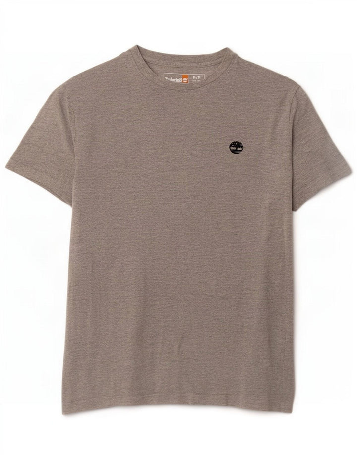 T-shirt da uomo slim fit Timberland in cotone grigio medio