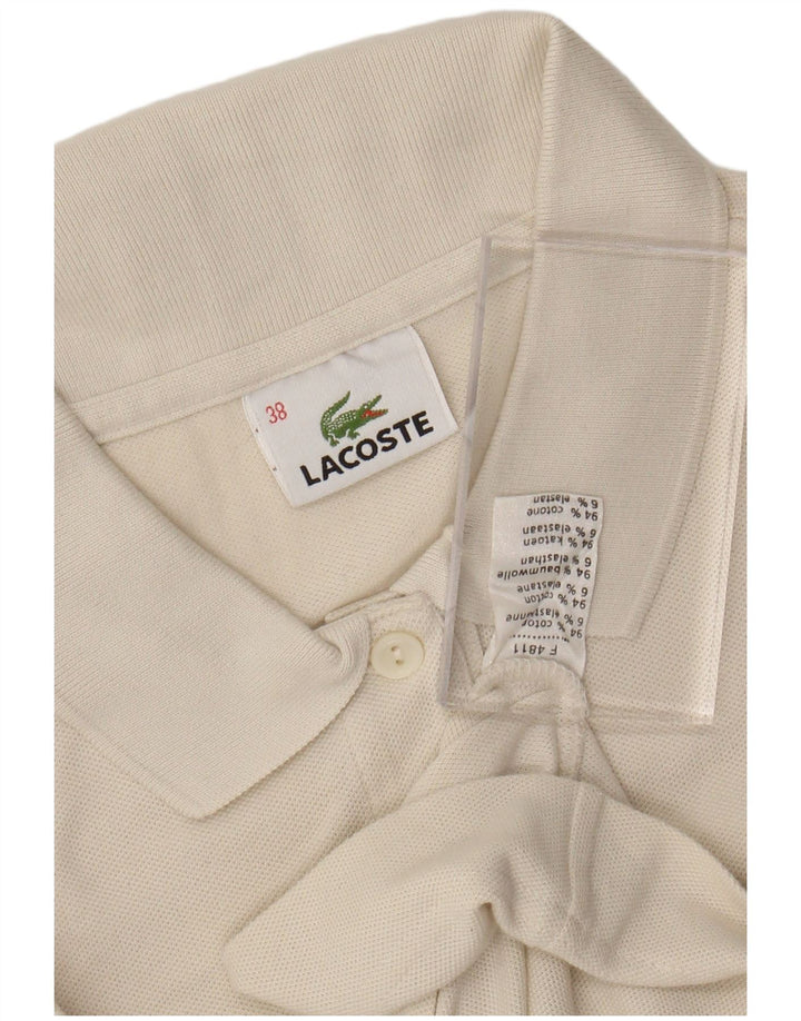 Polo da donna LACOSTE taglia 38 cotone bianco medio