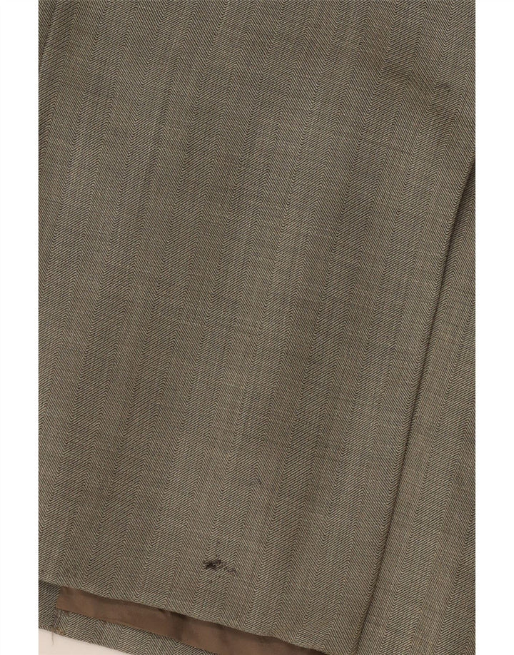 Giacca blazer da uomo a 3 bottoni UNGARO IT 46 piccola in lana kaki