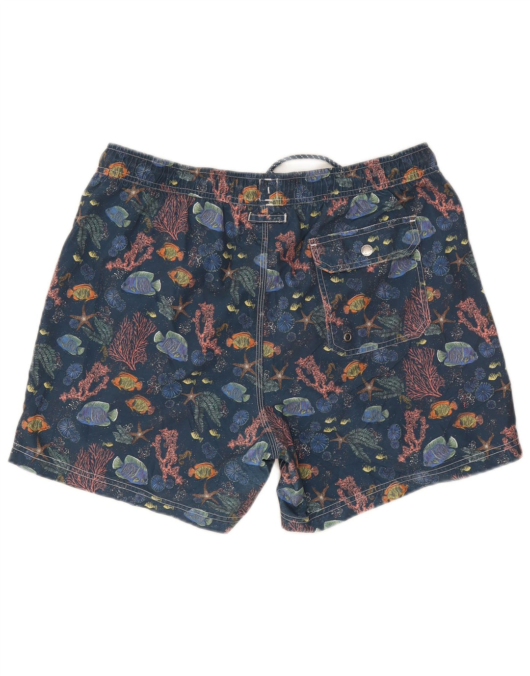 Pantaloncini da bagno da uomo John Lewis con motivo astratto, grandi in poliestere blu navy