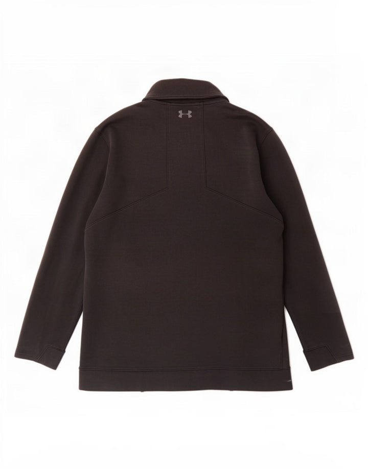 Under Armour Uomo Cold Gear Zip Collo Pullover Tuta Top XL Cotone Nero