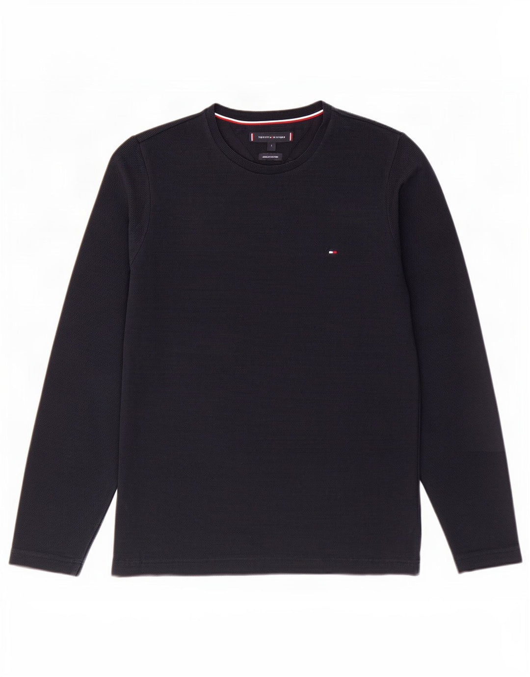 Tommy Hilfiger Top da uomo a manica lunga piccolo in cotone blu navy