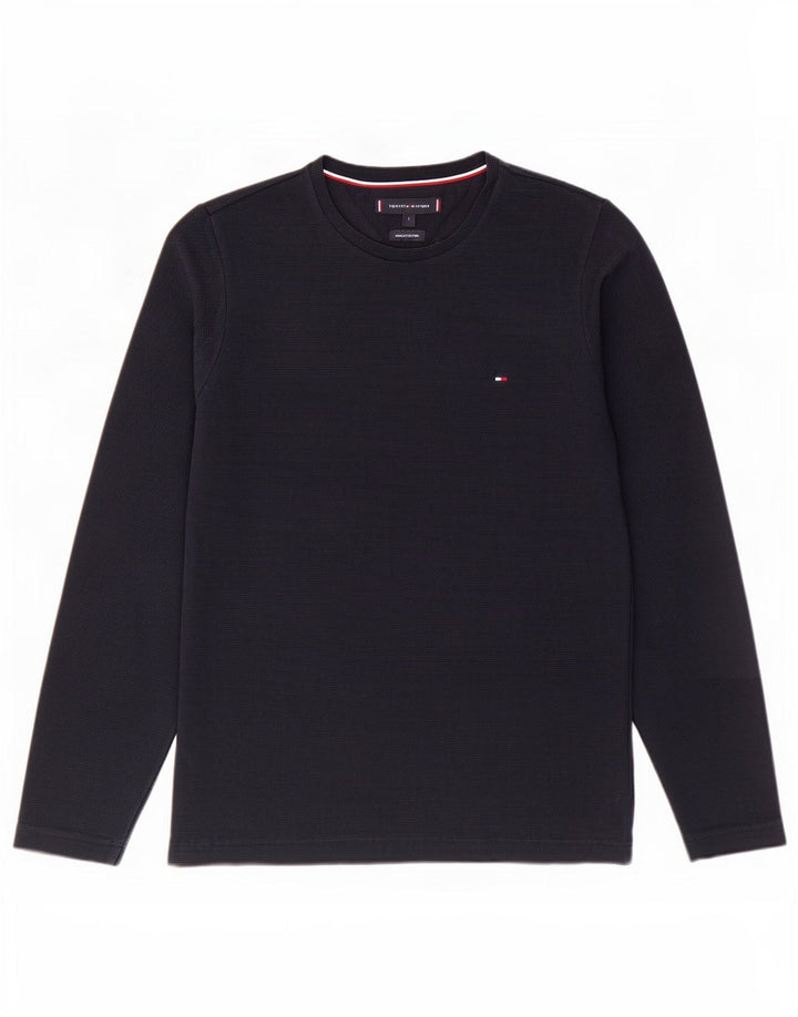 Tommy Hilfiger Top da uomo a manica lunga piccolo in cotone blu navy