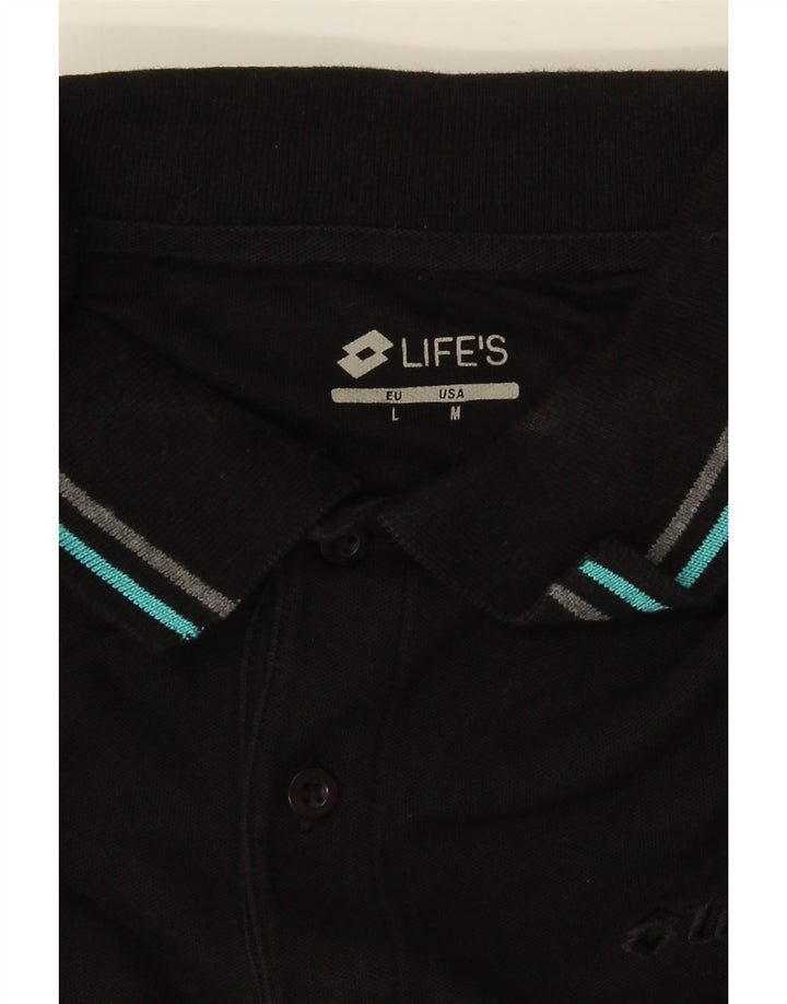 Polo da uomo Lotto Life media nera
